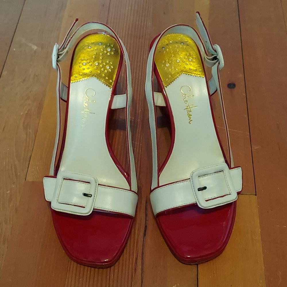 Cole Haan Woman's Red Wedge Shoes